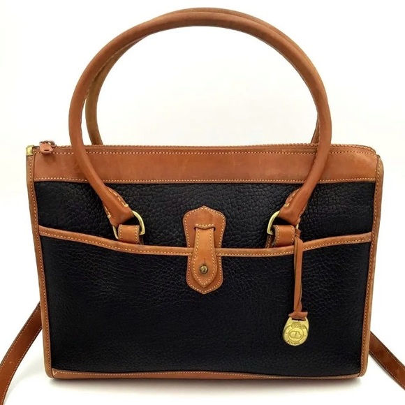 ❌SOLD❌ EUC [Dooney & Bourke] Classic Vintage Pebbled Black Leather Satchel - Picture 3 of 11
